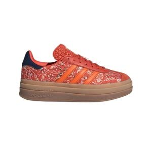 adidas Coral Orange Patterned Platform Sneakers